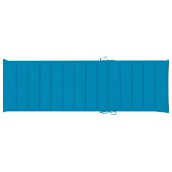 Chaise longue de jardin avec table et coussin Pin imprégné 
