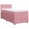 Sommier à lattes de lit avec matelas Rose 100x200 cm Velours 