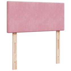 Sommier à lattes de lit avec matelas Rose 100x200 cm Velours 