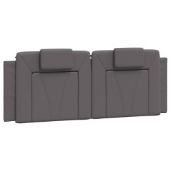Lit avec matelas gris 140x200 cm similicuir 
