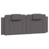 Lit avec matelas gris 140x200 cm similicuir 