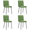 Chaises à manger lot de 4 vert clair velours 