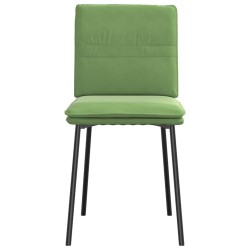 Chaises à manger lot de 4 vert clair velours 