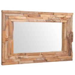 Miroir décoratif Teck 90x60 cm Rectangulaire 