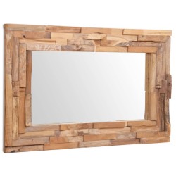 Miroir décoratif Teck 90x60 cm Rectangulaire 