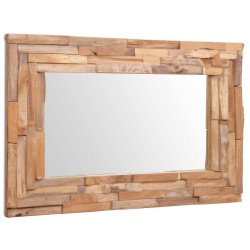 Miroir décoratif Teck 90x60 cm Rectangulaire 
