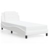 Cadre de lit sans matelas blanc 90x190 cm similicuir 