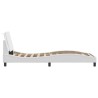 Cadre de lit sans matelas blanc 90x190 cm similicuir 