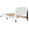 Cadre de lit sans matelas blanc 90x190 cm similicuir 