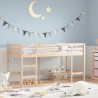 Lit mezzanine d'enfants sans matelas avec échelle 80x200 cm 
