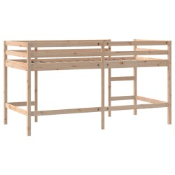 Lit mezzanine d'enfants sans matelas avec échelle 80x200 cm 