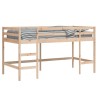 Lit mezzanine d'enfants sans matelas avec échelle 80x200 cm 