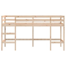 Lit mezzanine d'enfants sans matelas avec échelle 80x200 cm 