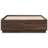 Cadre de lit avec LED sans matelas chêne marron 140x190 cm 