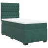 Sommier à lattes de lit avec matelas Vert foncé 90x190 cm 