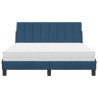 Lit avec matelas bleu 120x200 cm tissu 
