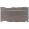 Table basse avec bord naturel Gris 115x60x40 cm Bois d'acacia 