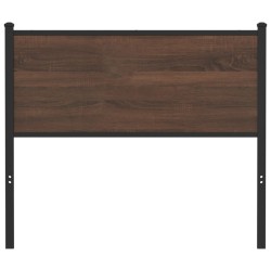 Tête de lit chêne marron 107 cm bois d'ingénierie et acier 