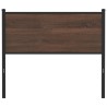 Tête de lit chêne marron 107 cm bois d'ingénierie et acier 