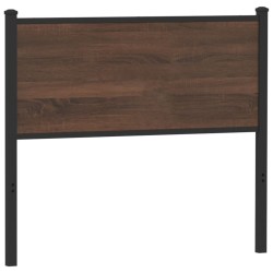 Tête de lit chêne marron 107 cm bois d'ingénierie et acier 