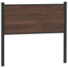 Tête de lit chêne marron 107 cm bois d'ingénierie et acier 