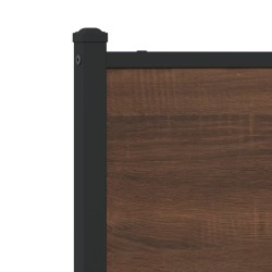 Tête de lit chêne marron 107 cm bois d'ingénierie et acier 