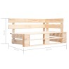 Salon de jardin palette 4pcs avec coussins Bois de pin imprégné 