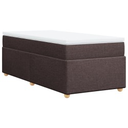 Sommier à lattes de lit avec matelas Marron foncé 100x200 cm 