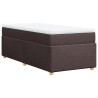 Sommier à lattes de lit avec matelas Marron foncé 100x200 cm 