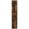 Buffet haut chêne fumé 70x35x180 cm bois d'ingénierie 