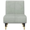 Chaise longue gris clair velours 