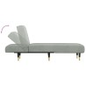 Chaise longue gris clair velours 