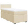 Sommier à lattes de lit et matelas Crème 90x190 cm Tissu 