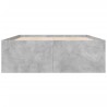 Cadre de lit sans matelas gris béton 120x200 cm 