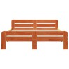 Cadre de lit sans matelas cire marron 160x200cm bois pin massif 
