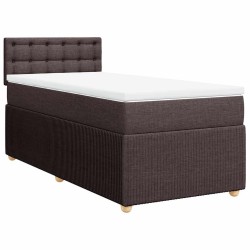 Sommier à lattes de lit avec matelas Marron foncé 80x200 cm 