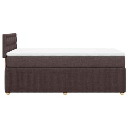 Sommier à lattes de lit avec matelas Marron foncé 80x200 cm 