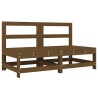 Salon de jardin 6 pcs Marron miel Bois de pin massif 
