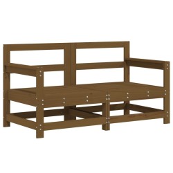 Salon de jardin 6 pcs Marron miel Bois de pin massif 