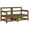 Salon de jardin 6 pcs Marron miel Bois de pin massif 