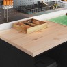 Armoires de garage 6 pcs noir bois d'ingénierie 