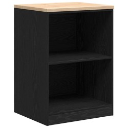 Armoires de garage 6 pcs noir bois d'ingénierie 