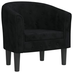 Chaise cabriolet noir velours 
