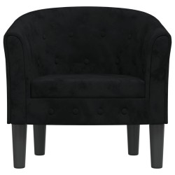 Chaise cabriolet noir velours 