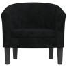 Chaise cabriolet noir velours 