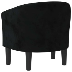 Chaise cabriolet noir velours 
