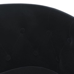 Chaise cabriolet noir velours 
