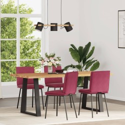 Chaises à manger lot de 4 Rouge bordeaux Velours 