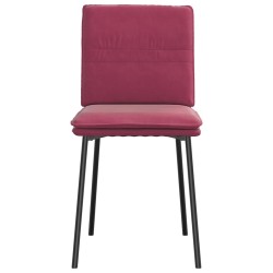 Chaises à manger lot de 4 Rouge bordeaux Velours 