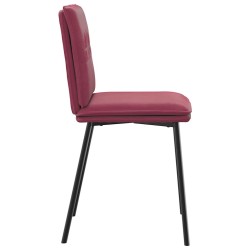 Chaises à manger lot de 4 Rouge bordeaux Velours 